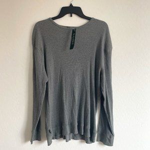 NWT Ralph Lauren Ribbed Gray Top
